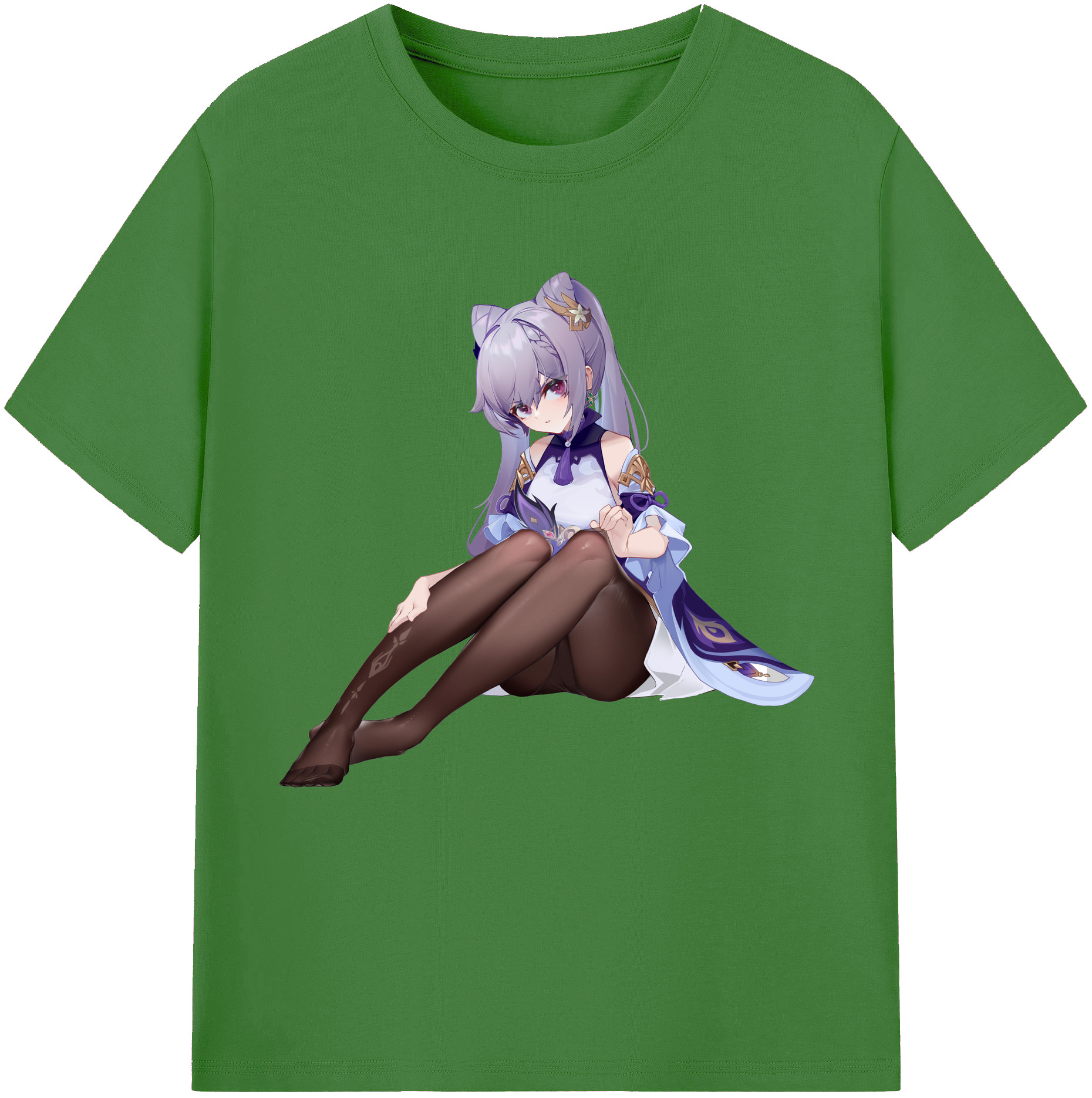 げんし神 刻晴 こくせい genshin Kokusei レディースカジュアルプリントTシャツ（綿100％）